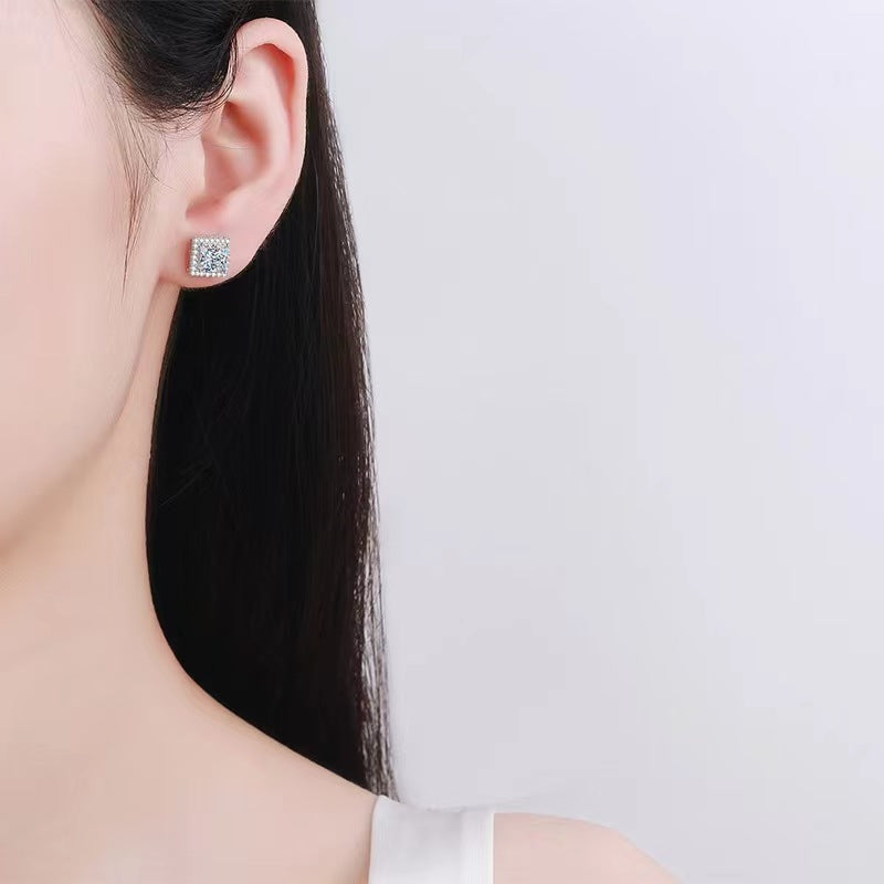 Luxury Princess Cut Simulated Diamond Earrings