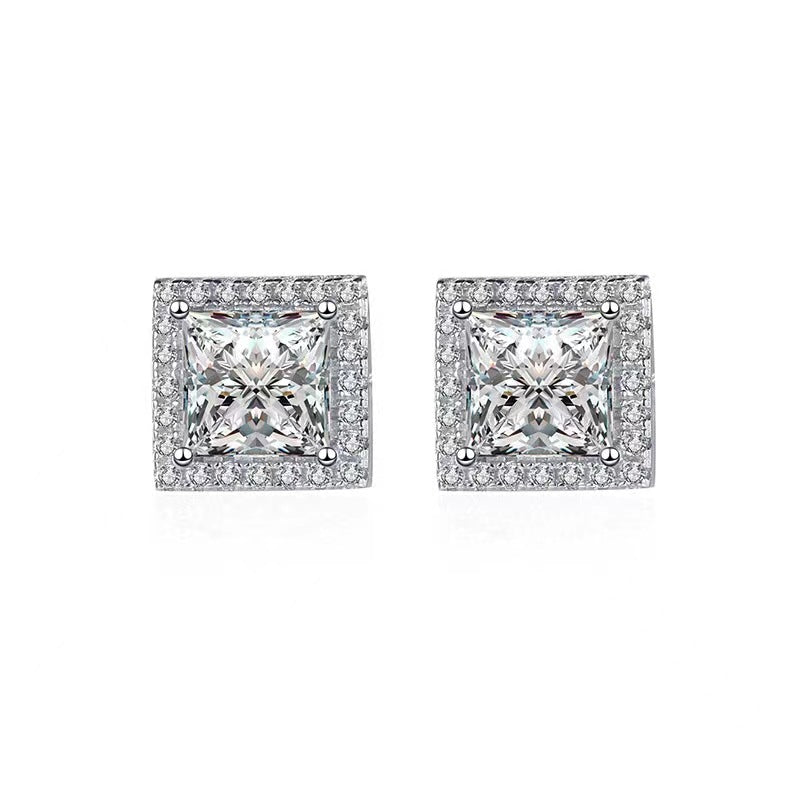 Luxury Princess Cut Simulated Diamond Earrings