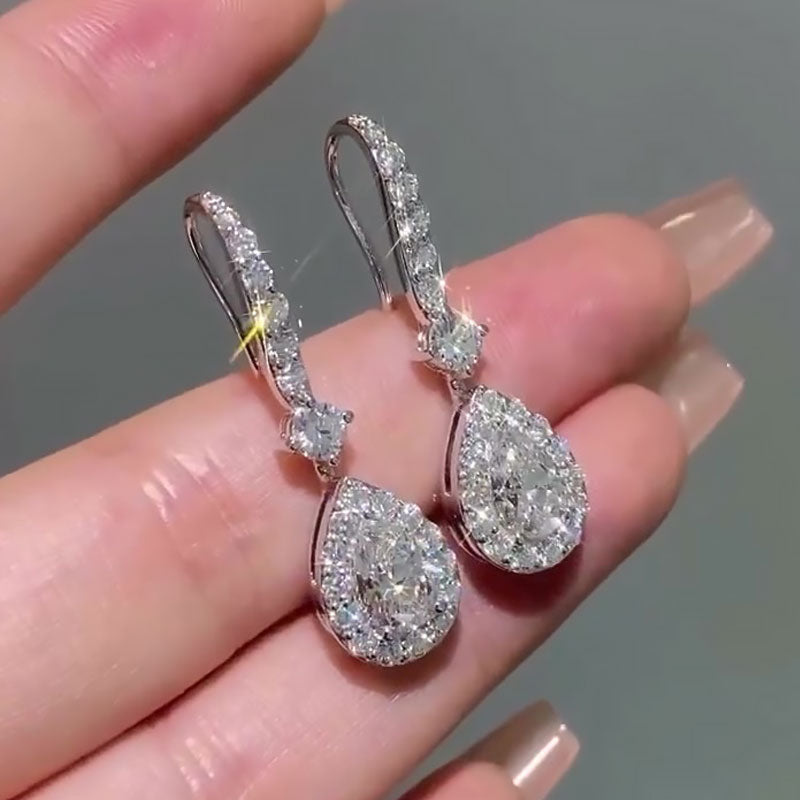 Timeless Pear-Cut Diamond Earrings for Weddings & Anniversaries