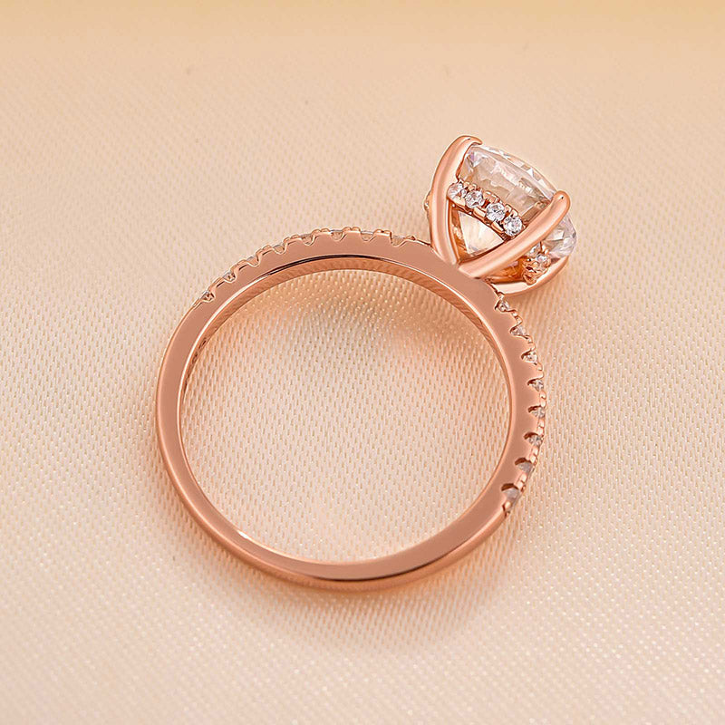 Classic Round Cut Solitaire Engagement Ring Sterling Silver
