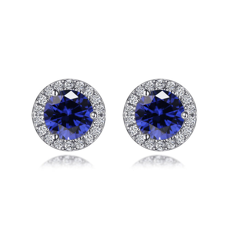Luxury 925 Silver Sona Diamond Earrings - 0.8ct Multi-Gem