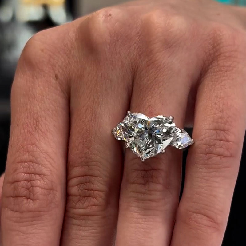 5.5 Carat Heart Cut Diamond Engagement Ring