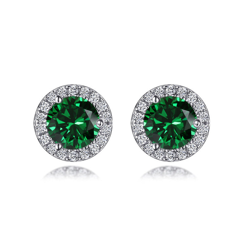 Luxury 925 Silver Sona Diamond Earrings - 0.8ct Multi-Gem