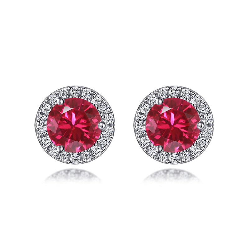Luxury 925 Silver Sona Diamond Earrings - 0.8ct Multi-Gem
