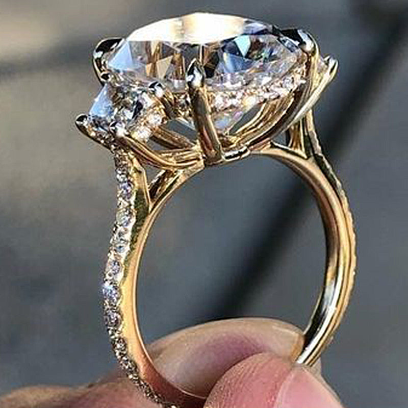 Majestic 7.0ct Cushion Cut Three-Stone Ring