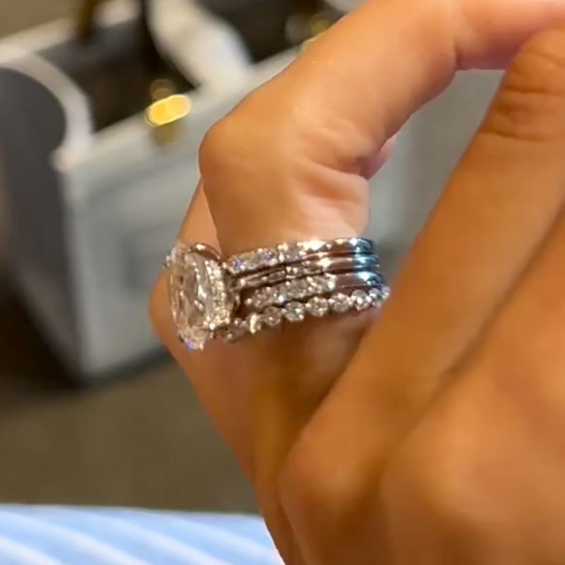 4.0ct Oval Cut Diamond Wedding Set - White Gold