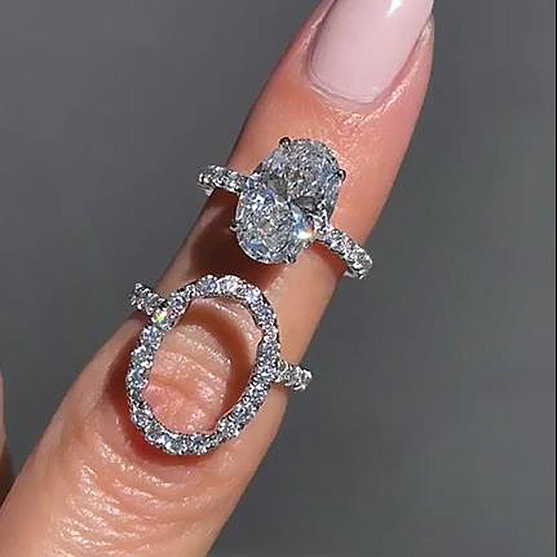 Timeless Love Oval Diamond Bridal Set