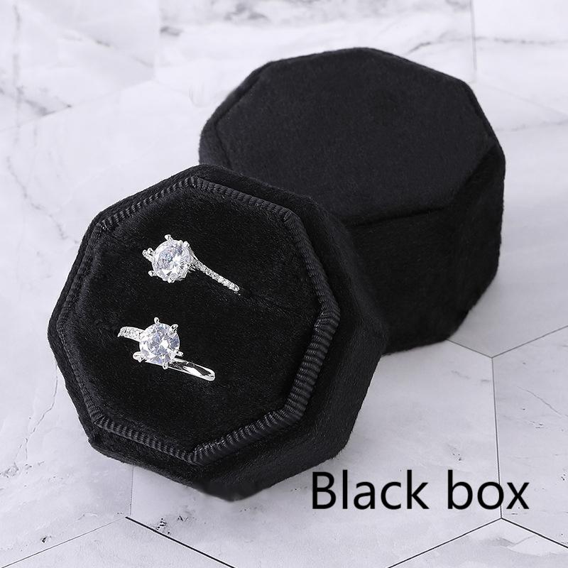 Octagonal flannel jewelry box Premium ring box