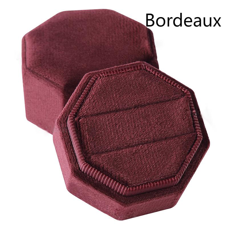 Octagonal flannel jewelry box Premium ring box
