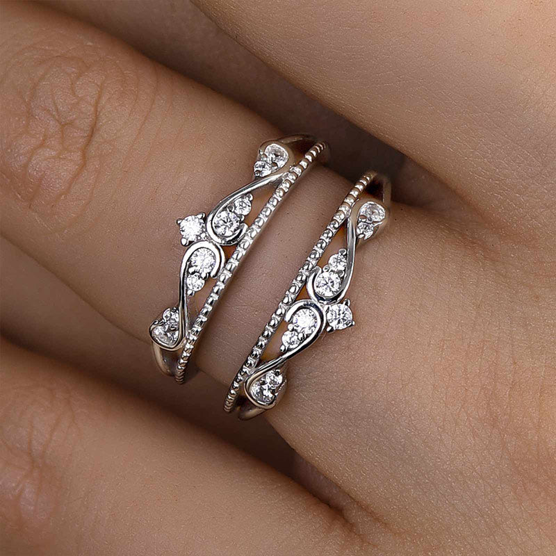 0.25Ct Sona Diamond Solitaire Ring - White Gold Plated 925 Silver