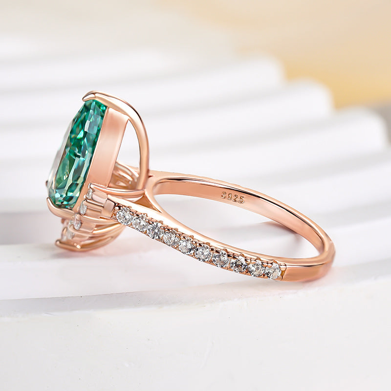 2.5Ct Pear Cut Paraiba Tourmaline Engagement Ring