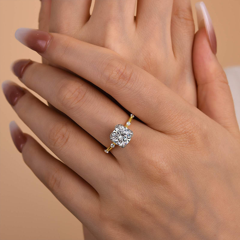 Timeless 2.0Ct Two-Tone Diamond Engagement Ring