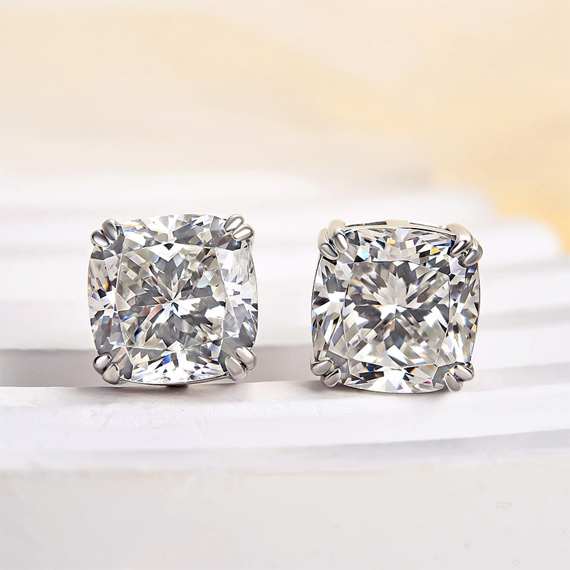 Cushion Cut Simulated Diamond Earrings
