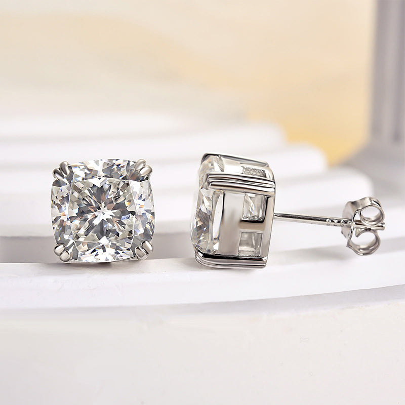 Cushion Cut Simulated Diamond Earrings