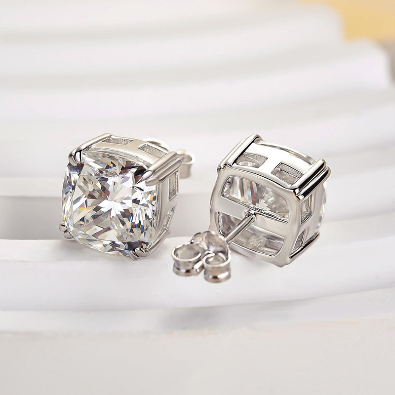 Cushion Cut Simulated Diamond Earrings