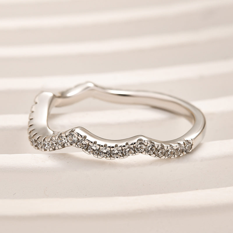925 Sterling Silver 18K Gold Plated Round Simulated Diamond Ring