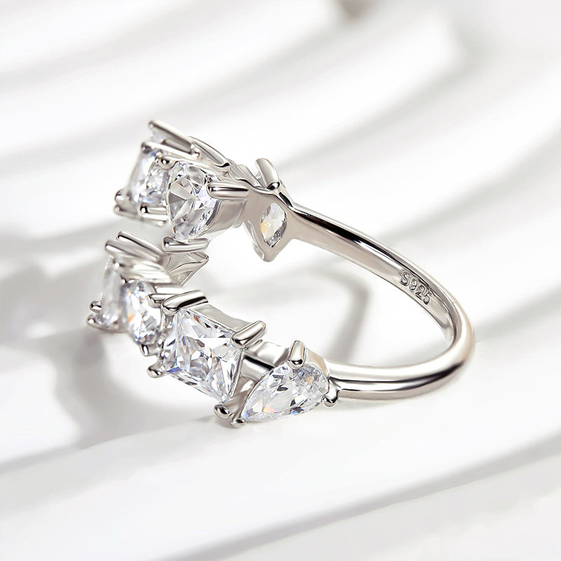 2.8Ct Mixed Cut Wedding Band - 925 Silver White Gold Plated