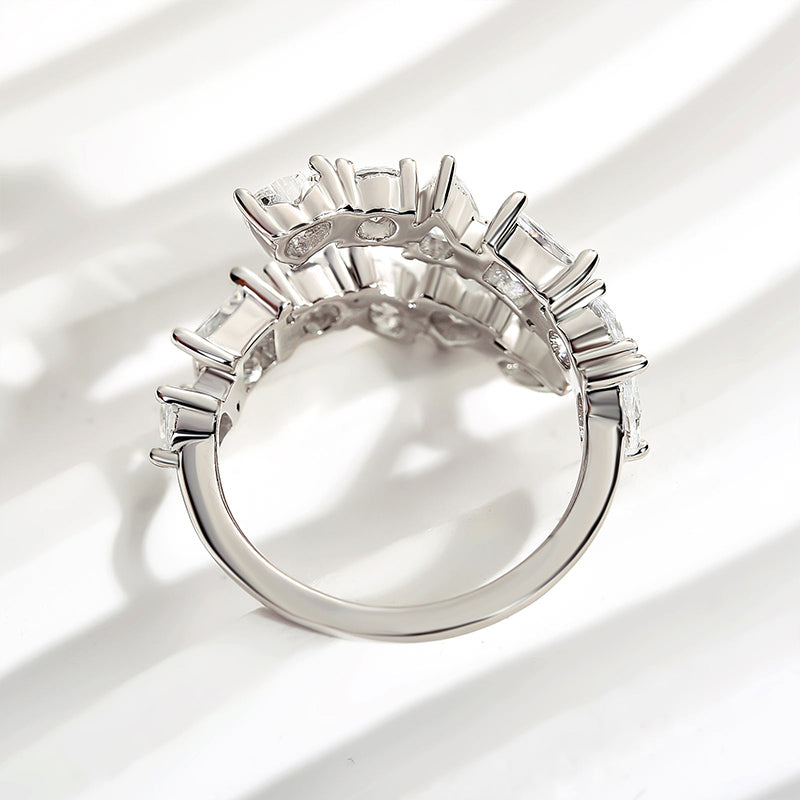 2.8Ct Mixed Cut Wedding Band - 925 Silver White Gold Plated