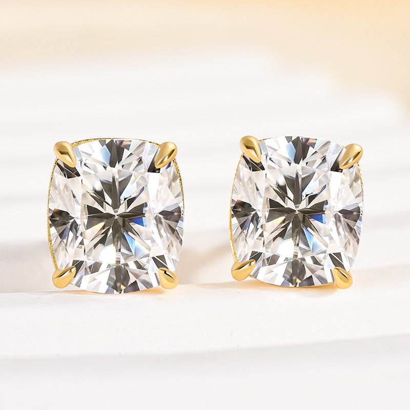 2Ct Cushion Cut Moissanite Earrings 925 Silver