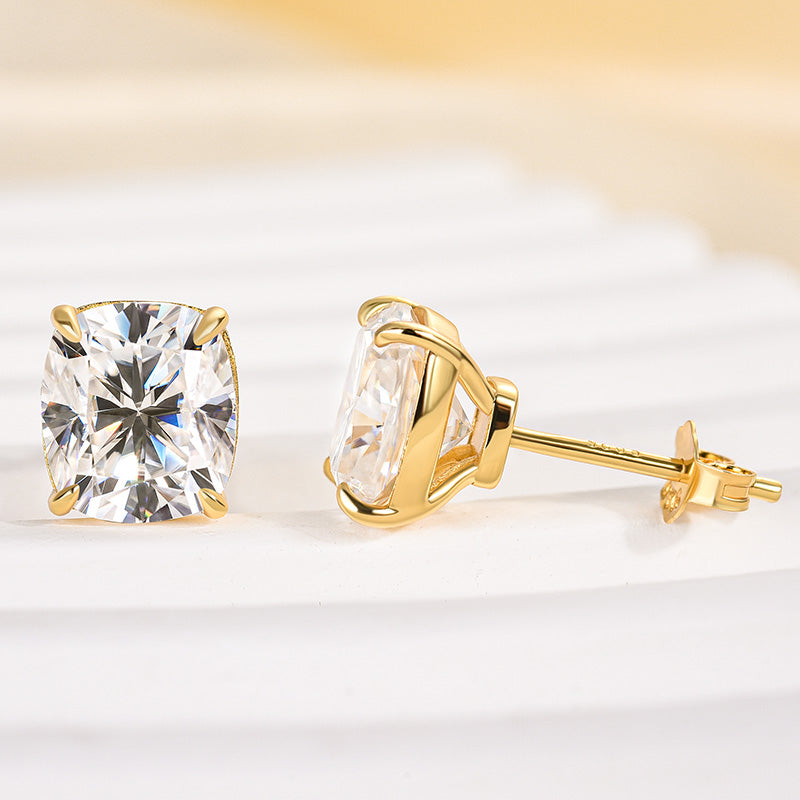 2Ct Cushion Cut Moissanite Earrings 925 Silver