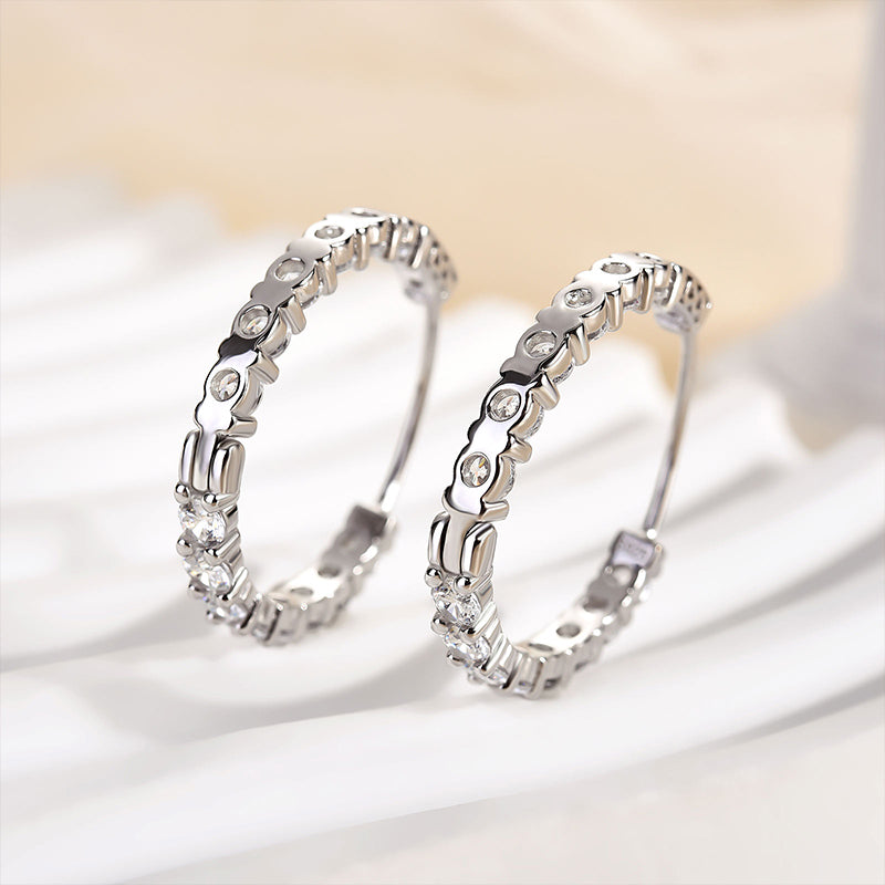 Timeless Round-Cut Simulated Diamond Earrings