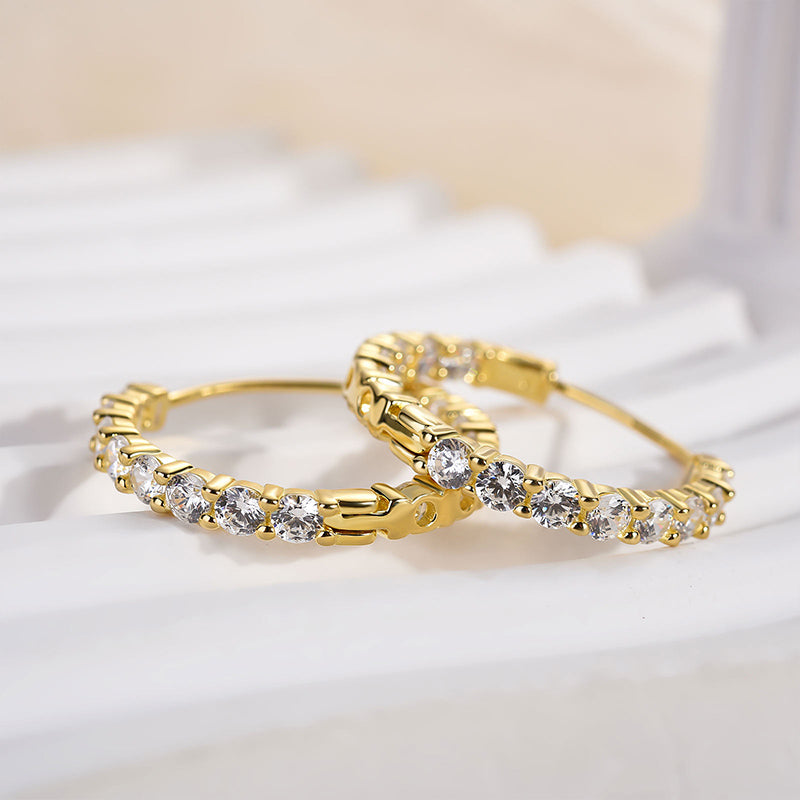 Timeless Round-Cut Simulated Diamond Earrings