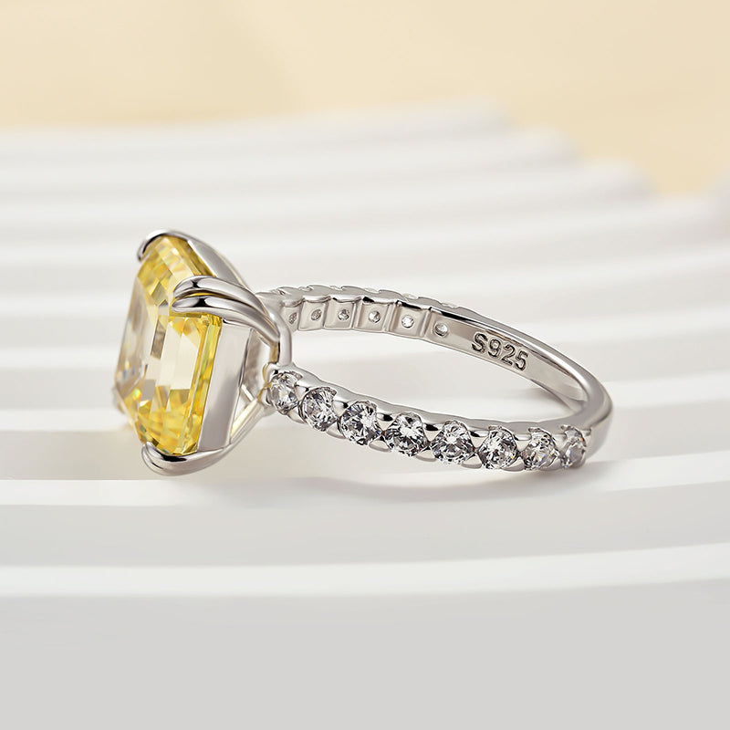 Aurogem Noble 4.5Ct Asscher Cut Engagement Ring