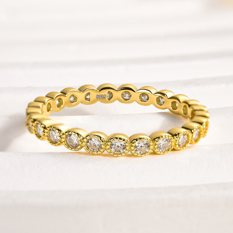 0.5Ct Moissanite Pave Wedding Band