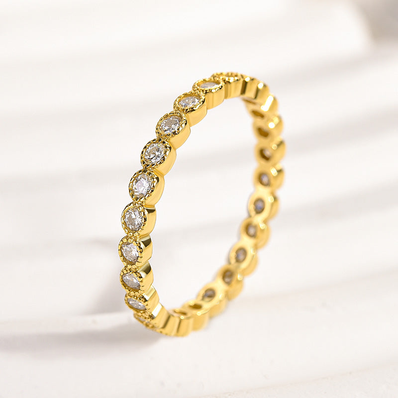 0.5Ct Moissanite Pave Wedding Band