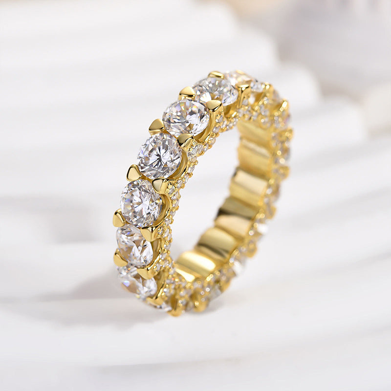 5.0 Carat Simulated Diamond Wedding Band in 925 Silver