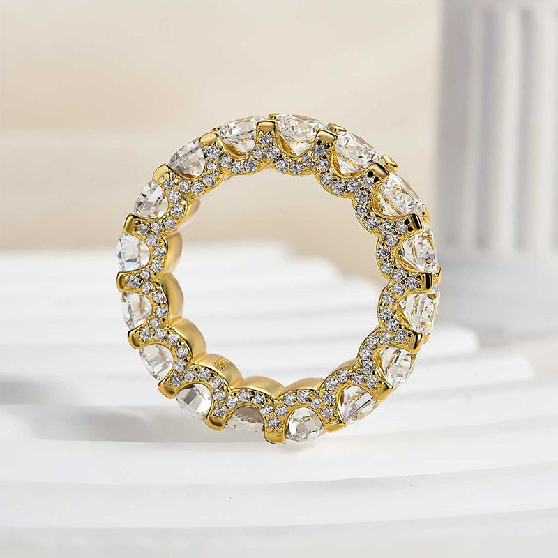 5.0 Carat Simulated Diamond Wedding Band in 925 Silver