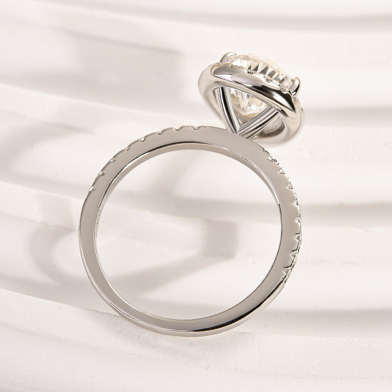 3.0 Carat Pear-Cut Moissanite Engagement Ring