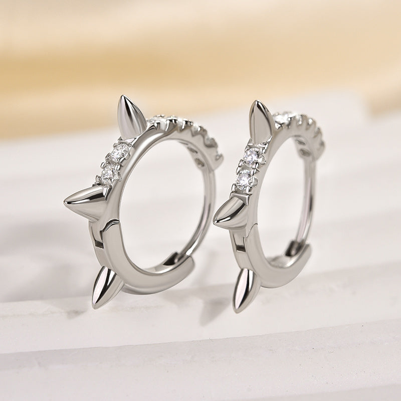 Delicate Round-Cut Moissanite Earrings