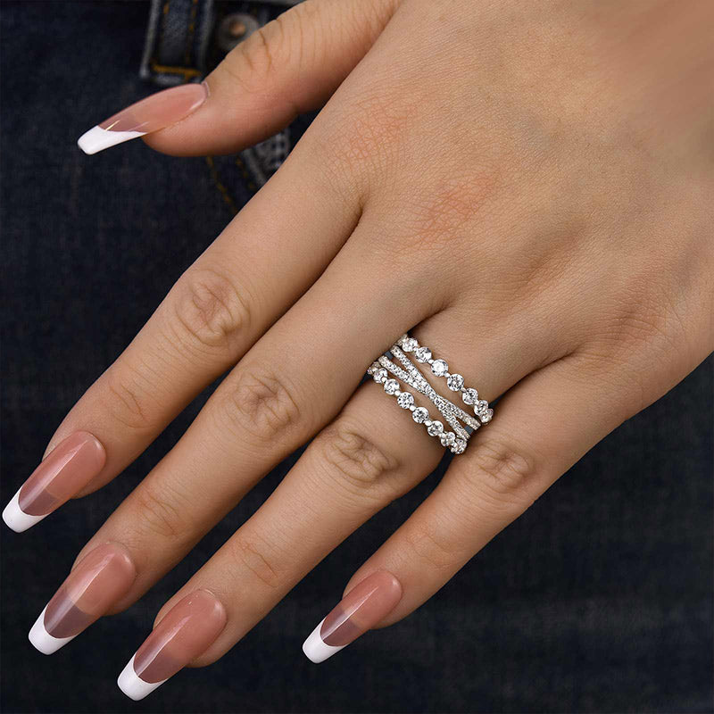Timeless Love Wedding Band - 3.5Ct Simulated Diamond, Sterling Silver