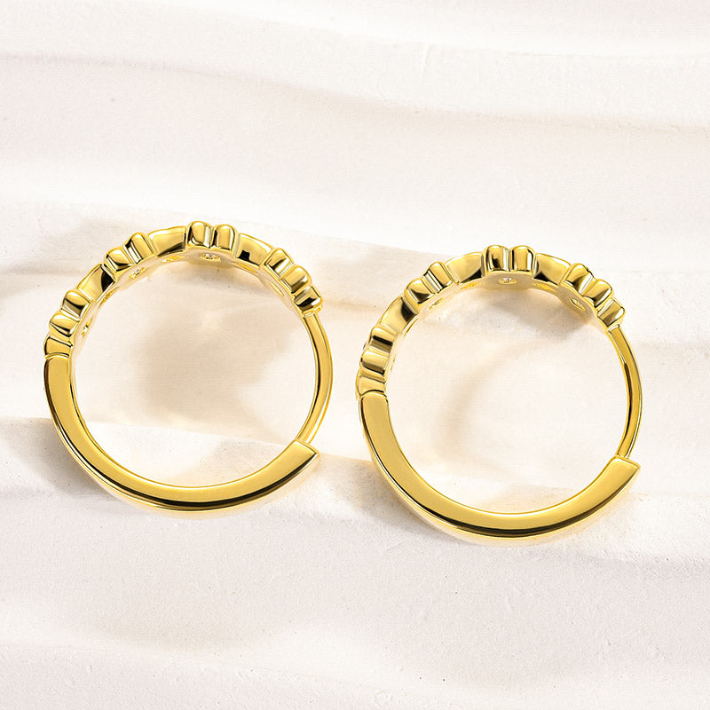 Elegant 18K Gold Moissanite Stud Earrings