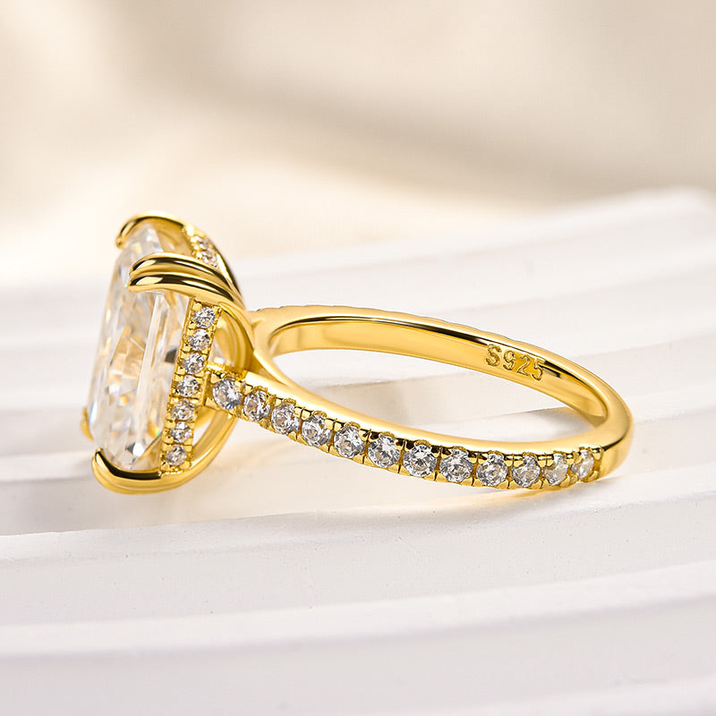4.5 Carat Radiant Moissanite 8-Prong Ring