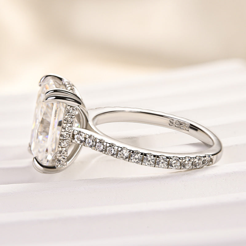 4.5 Carat Radiant Moissanite 8-Prong Ring