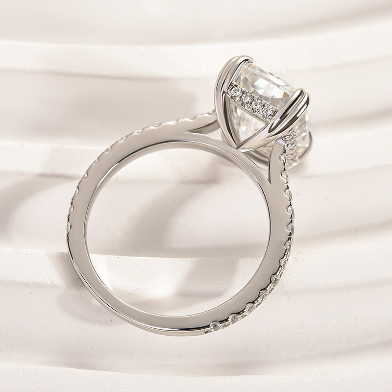 4.5 Carat Radiant Moissanite 8-Prong Ring