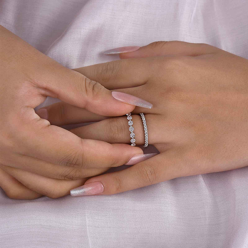 Elegant Gold Plated Sterling Silver Wedding Band Set with 2.3 Carat Simulated Diamonds