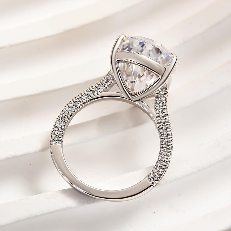 8 Carat Pear Cut Diamond Solitaire Ring
