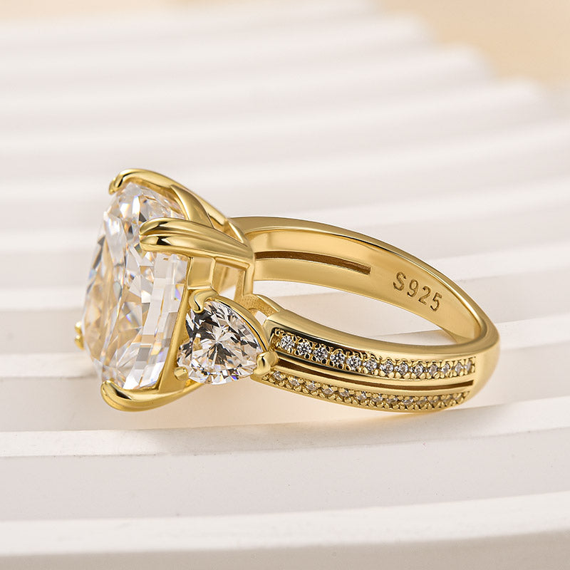 7Ct Cushion Cut Engagement Ring 925 Silver Three Gold Options