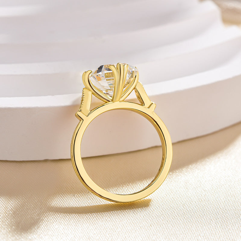 4.5 Carat Asscher-Cut Simulated Diamond Vintage Engagement Ring