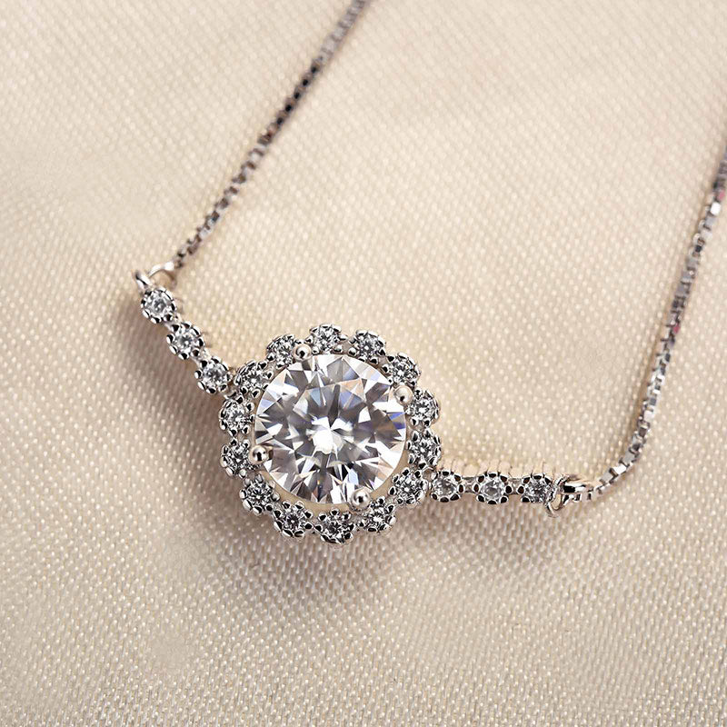 Timeless Moissanite Sterling Silver Bracelet