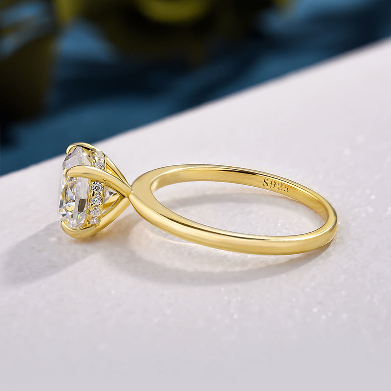 2 Carat Round Cut Solitaire Engagement Ring Sterling Silver