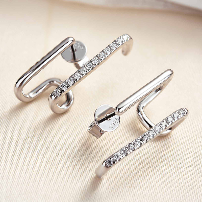 Elegant 18K Gold-Plated Moissanite Earrings
