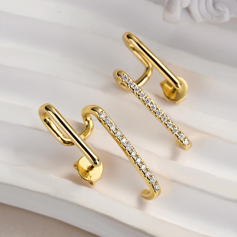 Elegant 18K Gold-Plated Moissanite Earrings