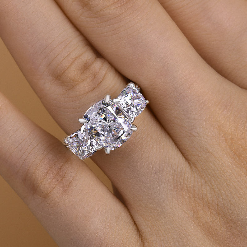 3.5Ct Cushion Cut Diamond Ring 925 Silver White Gold