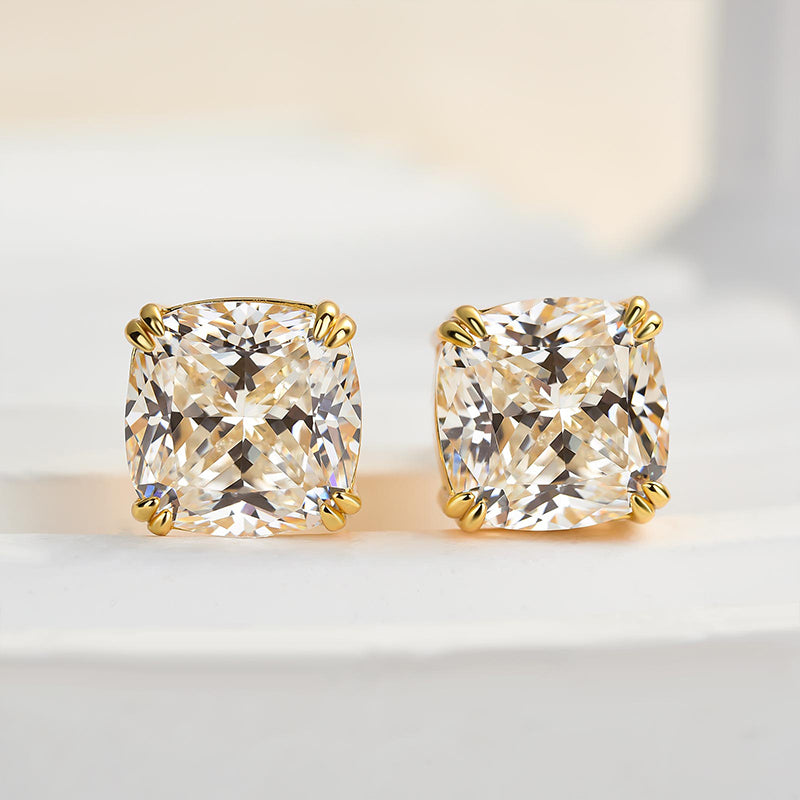 Cushion Cut Simulated Diamond Earrings