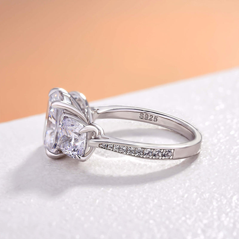 3.5Ct Cushion Cut Diamond Ring 925 Silver White Gold