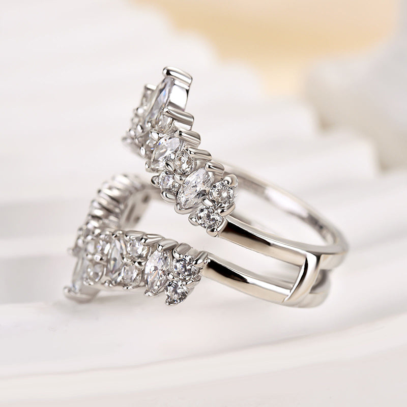 3.0ct Simulated Diamond Wedding Band in Sterling Silver & White Gold